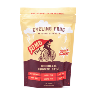 Cycling Frog THC + CBD Chocolate Brownie Bites – 10 ct (500 mg Delta 9 THC + 1000 mg CBD Total)